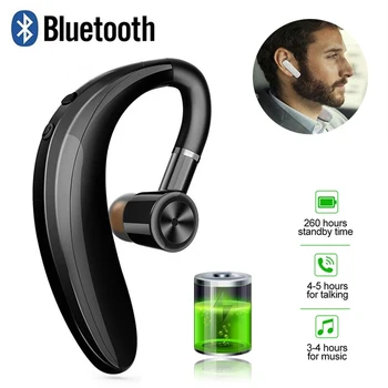 אוזניות אלחוטיות Bluetooth 5.0 אוזניות סטריאו HiFi עמיד למים עסקים אוזניות אוזניה דיבורית עם מיקרופון עבור טלפונים חכמים