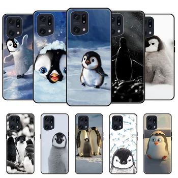 מקרה טלפון על OPPO מצא 5 X3 X2 Pro Lite 2021 נוי 5G טלפון כיסוי סיליקון רך פגז על oppo מצא 5 X3 מקרה הפינגווין הארקטי