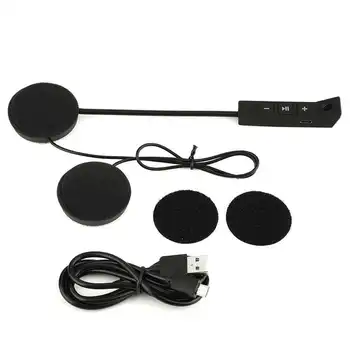 1 זוג קסדת אופנוע BT דיבורית Bluetooth 5.0 + EDR אוזניות רמקולים תמיכה ידיים חופשי להתקשר עם כבל טעינה