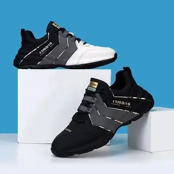 HUAXI Mens מקרית נעלי ריצה 2023 אופנה האביב זכר תכליתי רשת נעלי ספורט של גברים אופנתיים הליכה, נעלי פלטפורמה פאטוס