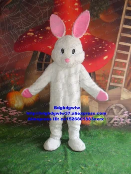 לבן ארוך פרווה ארנב הפסחא Osterhase ארנבת ארנבת קמע תלבושות דמות מצוירת החברה פעילויות לרווחת הציבור zx2308