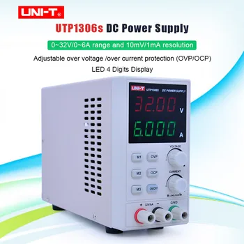 יחידת UTP1306S דיוק גבוה מתכוונן מיני אספקת 0-32V 0-6A מיתוג עבור DC אספקת חשמל 4 ספרות תצוגת LED AC 220V 50Hz