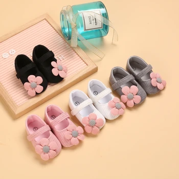 האביב, סתיו סגנון 0-18 חודשים בייבי פרח נעלי פעוט סוליות רכות לנשימה תינוק נעליים תכליתי הנסיכה נעליים