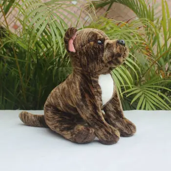 ולאורך בול טרייר נאמנות גבוהה חמוד Plushie הכלב צעצועי קטיפה מציאותי חיות סימולציה הבובה קוואי צעצוע מתנות