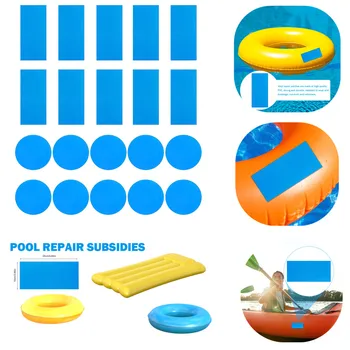 40-10pcs דביק בריכות שחייה לתקן תיקונים בריכת שחייה PVC ערכת תיקון לשחייה הטבעת צעצועים מתנפחת סירה אביזרים