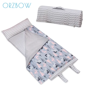 Orzbow ילדים תנומה מזרן קל משקל ורך עם כרית נשלפת קל לנקות את הפעוט תנומה משטח הרך, מעון, גן ילדים