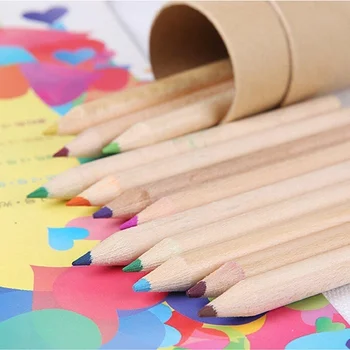 12 יח ' עץ כתיבה עפרונות צבעוניים 12 צבעים W/ מחדד עט ילד מתנה ציוד אמנות עבור אמן צביעה עפרונות 2023