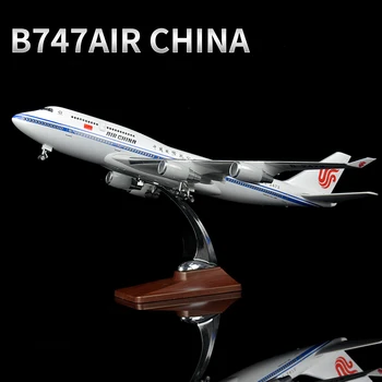 1/150 Diecast שרף 47cm תעופה מטוס סין חברות תעופה בינלאומיות B747-400 מודל עם LED בקתת האור אוסף מתנה