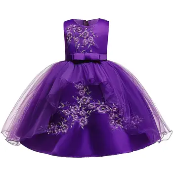 Hetiso בייבי בנות שמלות נסיכת מסיבת יום הולדת לילדים בגדים Embroide פרח שרוולים שמלת שמלת נשף עבור 1-7 שנים