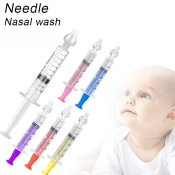 נייד 10ML מחט התינוק צינור באף אספירטור לטיפול בתינוק האף אספירטור שואב התינוק דלקת האף מכונת כביסה בייבי משטף אף