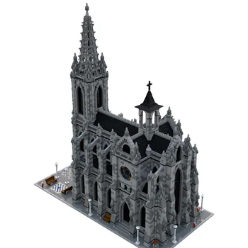 Moc מודולרי הקתדרלה Street View אבני בניין אדריכלות אוסף הכנסייה מודל DIY בניית בית לבנים על ילד מתנה