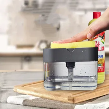 אוטומטי סבון מתקן בקבוק סבון נוזלי מטבח ספוג סבון מנפק Ditchen ספוג מכונת ידנית Soap Dispenser