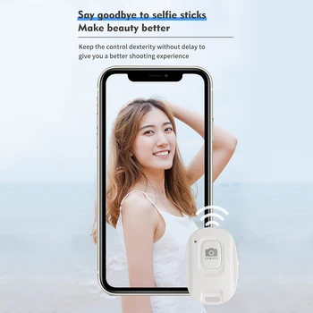Selfie תריס טיימר-עצמי הטלפון שחרור אלחוטית Bluetooth תואם המצלמה נושא כף יד מצלמה אלמנטים עבור אנדרואיד