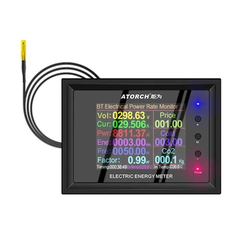 KKmoon AC 50~300V 30A אנרגיה חשמלית הבוחן 2.4 אינץ דיגיטלי צבע המסך הנוכחי מתח גורם תדר אנרגיה מטר