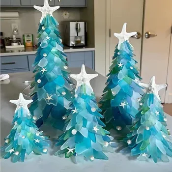 ברקת כוכב חג המולד שרף עץ מלאכות קישוטים מתנות חג המולד שולחן עבודה קישוט קישוטים למסיבה