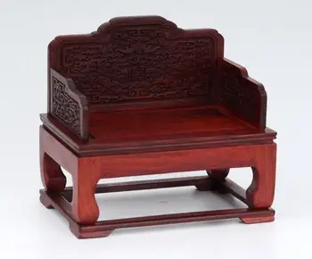בית הבובות כיסא סיני רוזווד מיניאטורי ריהוט עץ הקלה כס 5.3 אינץ
