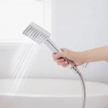 G1/2 אינץ ' מצופה כף יד ראש מקלחת המרסס הצינור ערכת אביזרי אמבטיה נוח לשימוש