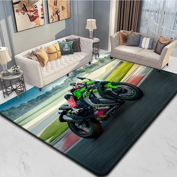 אופנוע קוואסאקי מנוע מירוץ שטיח במטבח MatEntrance שטיח רצפת חדר השינה קישוט השטיח בסלון שטיח השירותים