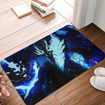 כחול FireBedroom מחצלת סולו פילוס הרפתקאות אנימה שטיחון למטבח לשטיח דלת הכניסה השטיח קישוט הבית