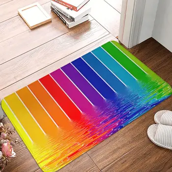 קשת דפוס שטיח השינה מודפס Polyeste שטיח הכניסה הביתה במסדרון צבעונית אנטי להחליק הרצפה שטיח שטיח הרצפה משטח רגליים