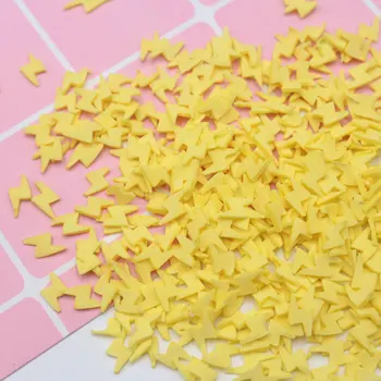 100 גר ' /הרבה חימר פולימרי צהוב ברק פרוסות סוכריות עבור DIY אמנות מילוי אבזרים
