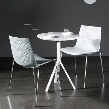 נורדי מעצב רהיטים פנאי האוכל כיסא מודרני מינימליסטי קפה כסא פלסטיק המשרד פגישת משא ומתן כיסאות שוב CP