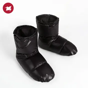 AEGISMAX שדרוג חיצוני קמפינג למטה נעלי חורף נעלי בית חמים 650fp להתכופף נעליים כיסוי רגל גרביים שק שינה אוהל