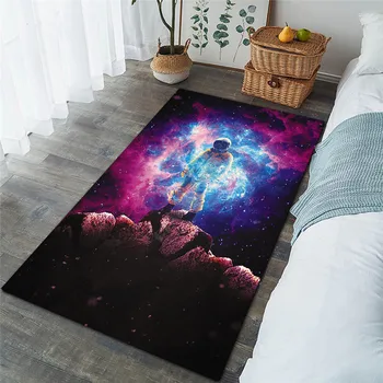 Galaxy אסטרונאוט שטיח 3D מודפס החלקה מחצלת חדר אוכל סלון רך השינה שטיח 02