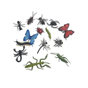 ( סט של 14pcs) מונטסורי צעצועים חרקים מודלים שפה חומרים לילדים כלים ללמידה מוקדם ציוד חינוכי הקלדה בפועל