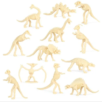 חדש 12pcs דינוזאור צעצועים מאובנים שלד סימולציה סט דגם Mini דמות חינוכית יצירתית אוסף צעצוע לילדים