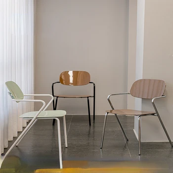 מודרני פשוט Armback כיסא פשוט אקריליק כיסא האוכל הנורדי עיצוב משק משפחתי קטן הכיסא ומתן צואה
