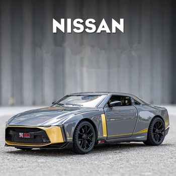 1:18 Niaasn GT-R GTR 50 סגסוגת מכונית ספורט מודל Diecast מתכת מירוץ צעצוע מודל גבוה סימולציה קול ואור הילדים צעצוע מתנות