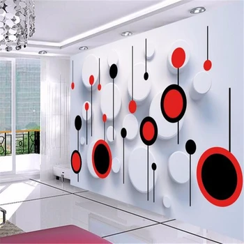 beibehang מותאם אישית ציור קיר נייר המסמכים דה parede טלוויזיה 3d הגדרת אופנה מעגל הקיר תמונה 3d ציורי קיר טפט על קירות 3 d