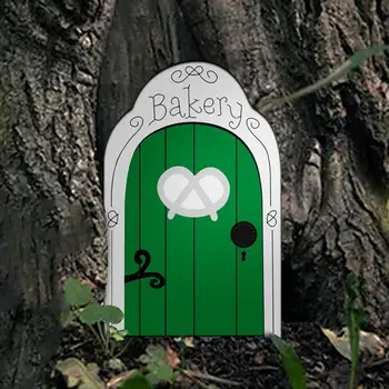 פייה דלת הגן דקורטיביים זירת פריסת שדון הדלת הדמיה מציאותית בית בובות מיני הדלת החלון גן עיצוב החצר