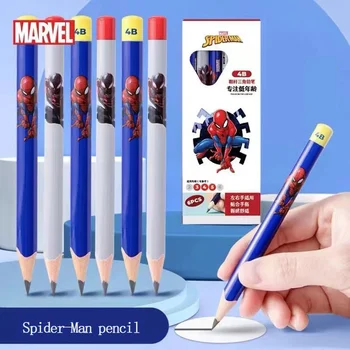 מארוול גיבורים על אנימה ספיידרמן ילדים בנים בנות 4 עפרונות ציור מודגש כותב תנוחת משולש עפרונות ילדים של מכתבים.