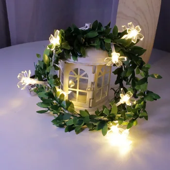 10Leds לבן 1.5 מטר פרח רוז מחרוזת עם אורות חתונה שולחן סידורי פרחים קישוטים זוהרים מלאכותי רוז גרלנד