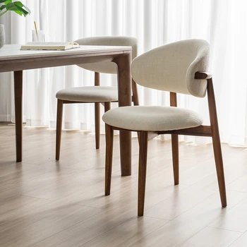 נורדי יוקרה כסאות אוכל בעיצוב מרגיע מעץ סלון כסאות אוכל משענת Sillas De Comedor פריטים ביתיים WZ50DC