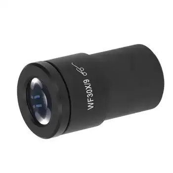 30mm סטריאו מיקרוסקופ עדשה גבוה העין נקודת מבט רחב לזכוכית אופטית עינית WF30X/9 עדשת המיקרוסקופ