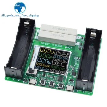סוג-C תצוגת LCD בודק קיבולת סוללה MAh MWh סוללת ליתיום דיגיטלית סוללה בגלאי מודול סוללה 18650 הבוחן