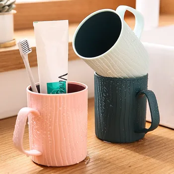 שירותים היונים פלסטיק שטיפת פה כוס קפה תה מים בספל בבית נסיעות מוצק צבע מברשת השיניים מחזיק כוס Drinkware כלים