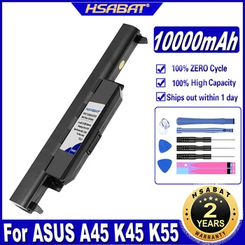 HSABAT A32-K55 A33-K55 A41-K55 10000mAh סוללה עבור Asus A45 A55 A75 K45 K55 K75 R400 R500 R700 U57 X45 X55 X75 סדרת סוללות