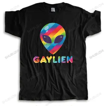 גברים מותג קיץ חולצת וינטג 'טי איכות Gaylien - מצחיק להט