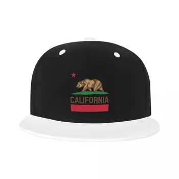 מותאם אישית מדינת קליפורניה דגל דובי כובע בייסבול עבור גברים, נשים, 1846 שטוח Snapback היפ הופ כובע ספורט