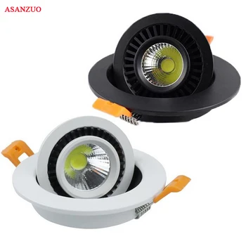איכות גבוהה LED COB שקוע Downlight Dimmable 5W 7W 10W 15W LED ספוט המנורה עמעום מסתובב מנורת תקרה בעיצוב הבית AC85-265V