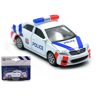 1/64 סגסוגת המשטרה Diecast מכוניות צעצוע ארבעה גלגלים שקופית דגם הרכב צעצועים עבור ילדים אוסף
