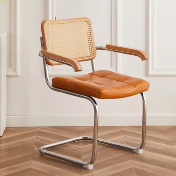 מודרני טרקלין נורדי כיסאות האוכל הסיטונאי קש ארוג עיצוב כסאות האוכל Articulos Para El Hogar הרהיטים בסלון
