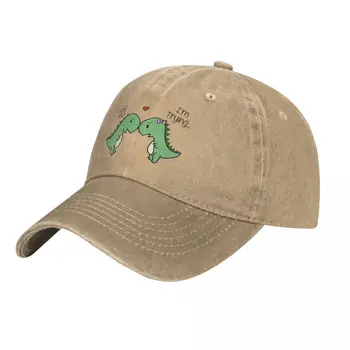 דינו אוהב דינוזאורים Windproof כובע מגן השמש היפ הופ כובעי קאובוי כובע כובעי ליצנים