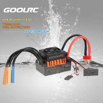 GoolRC עמיד למים 60A Brushless ESC חשמלי בקר מהירות עם 5.5 V/3A בק עבור 1/10 RC רכב