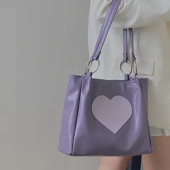2023 תיק אופנה גבוהה קיבולת אוהב תיק כתף המכללה סגנון CommuterWomen של התיק сумка женская