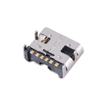 10pcs/lot 6 Pin SMT נקבה מיקום SMD לטבול מחבר שקע מיקרו USB מסוג C 3.1 עבור PCB עיצוב DIY הנוכחי גבוה טעינה